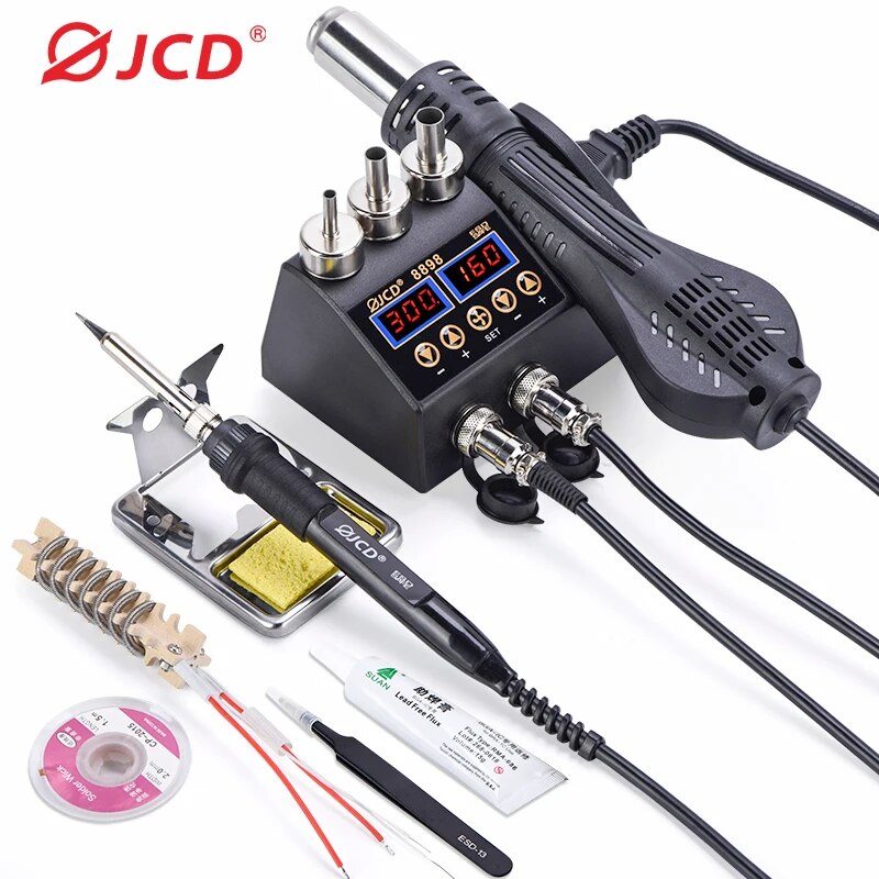 JCD 8898 Soldering Station 750 - Smd Rework Station Hot Air Soldering 2 In 1 review and price
