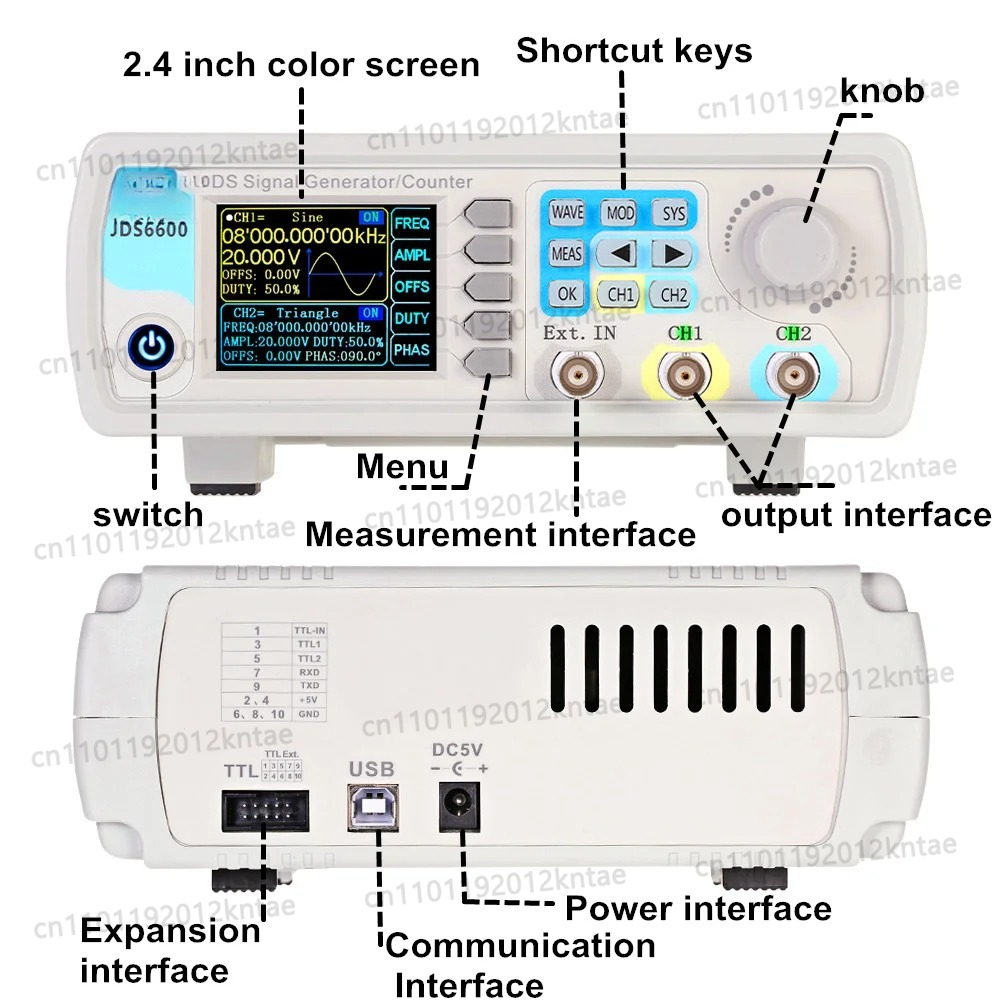JDS6600 15/30/40/50/60MHz DDS  - Dual Channel Arbitrary Waveform Function Generator 60Mhz review and price