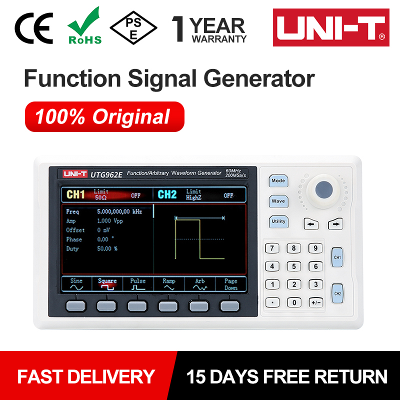 UNI-T UTG932E UTG962E Function - Dual Channel Arbitrary Waveform Function Generator 60Mhz review and price