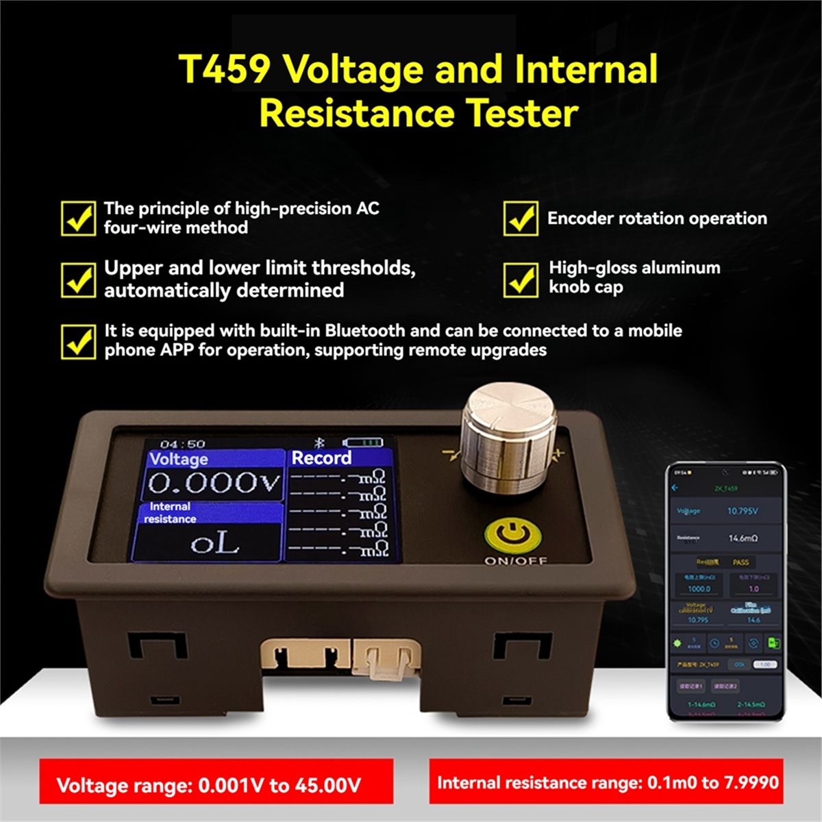 ABGN T459 DC 5V Four-Wire Batt - Battery Internal Resistance Tester Four Wire review and price
