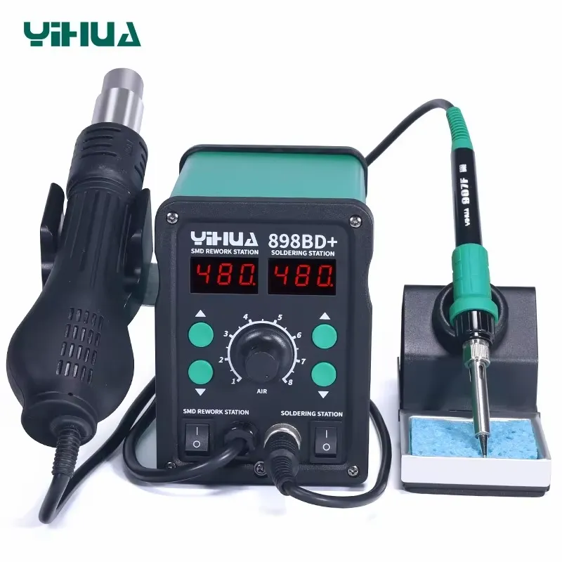 YIHUA 898BD+ 220V 2 in 1 Digit - Smd Rework Station Hot Air Soldering 2 In 1 review and price