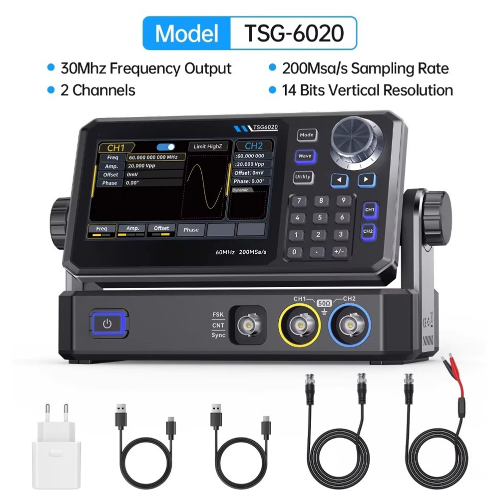 TSG6020 60MHz Dual Channel Fun - Dual Channel Arbitrary Waveform Function Generator 60Mhz review and price